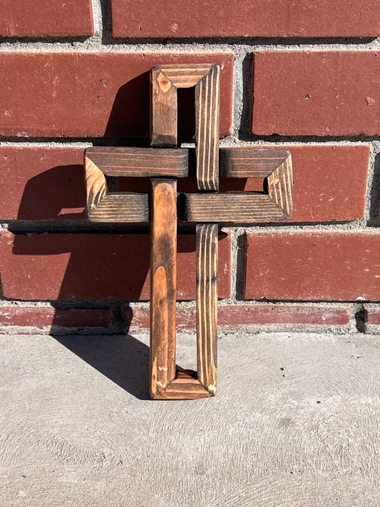 Woven wooden cross