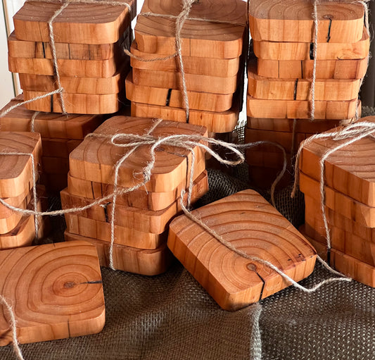 Yellow Southern Pine Coasters